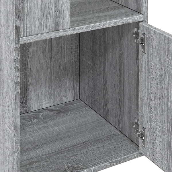 Graues Bücherregal Tuglodi 40x36x189cm (Holz)