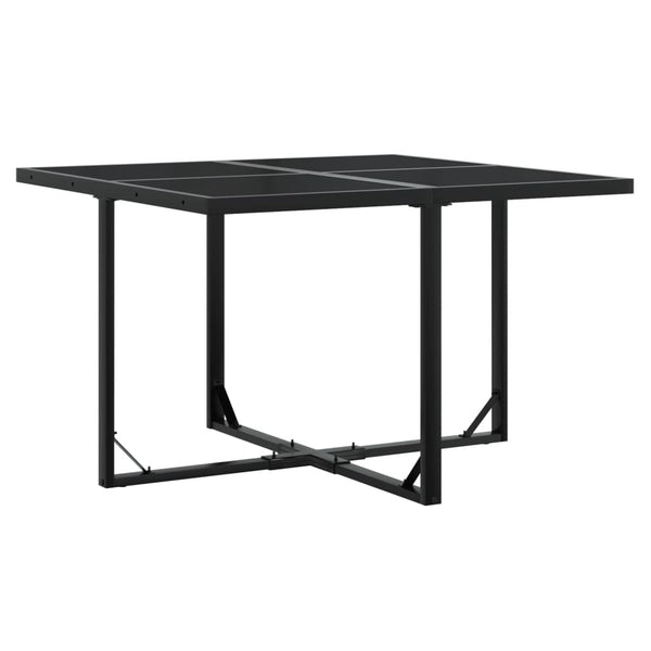 Schwarze Gartenessgruppe Jacey (5-teilig, Polyrattan)