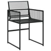 Schwarze Gartenessgruppe Jacey (5-teilig, Polyrattan)