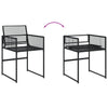 Schwarze Gartenessgruppe Jacey (5-teilig, Polyrattan)