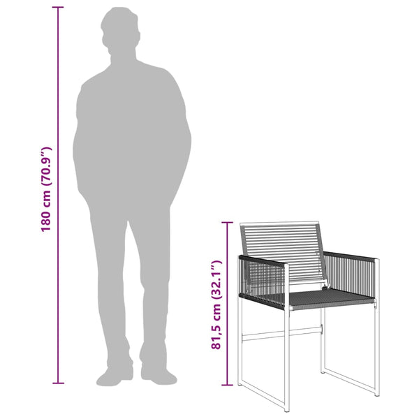 Schwarze Gartenessgruppe Jacey (5-teilig, Polyrattan)