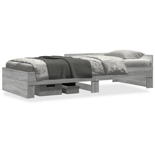 Graues Bettgestell Desanca 90x190cm (Holz)
