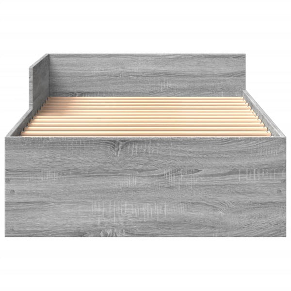 Graues Bettgestell Desanca 90x190cm (Holz)