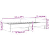 Graues Bettgestell Desanca 90x190cm (Holz)