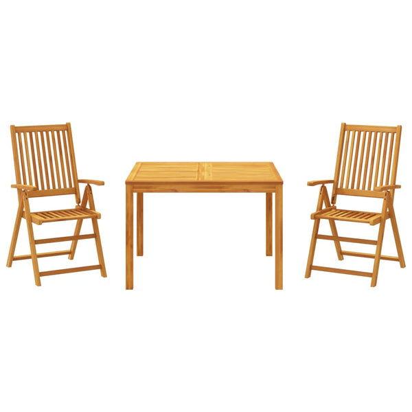 Lincu 3-teilige Outdoor-Essgruppe aus Akazienholz