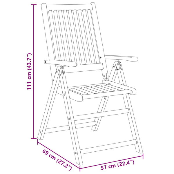 Lincu 3-teilige Outdoor-Essgruppe aus Akazienholz