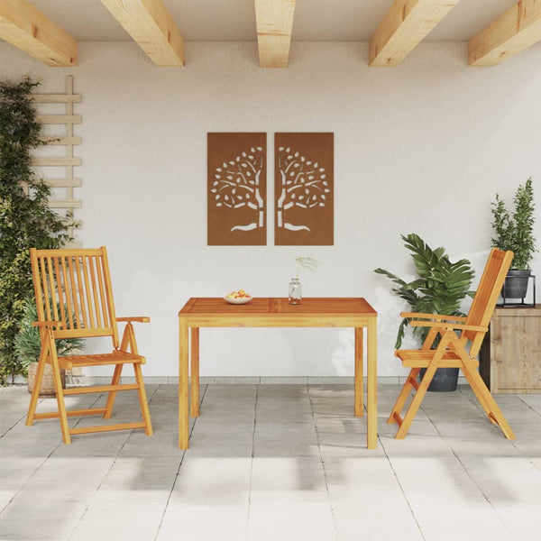Lincu 3-teilige Outdoor-Essgruppe aus Akazienholz