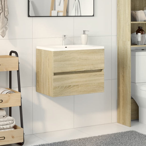 Sonoma Eiche Waschbeckenunterschrank Portaru 60x38,5x45cm (Spanplatte)