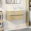 Waschbeckenunterschrank Sonoma Eiche Portaru 80x38,5x45cm (Spanplatte)