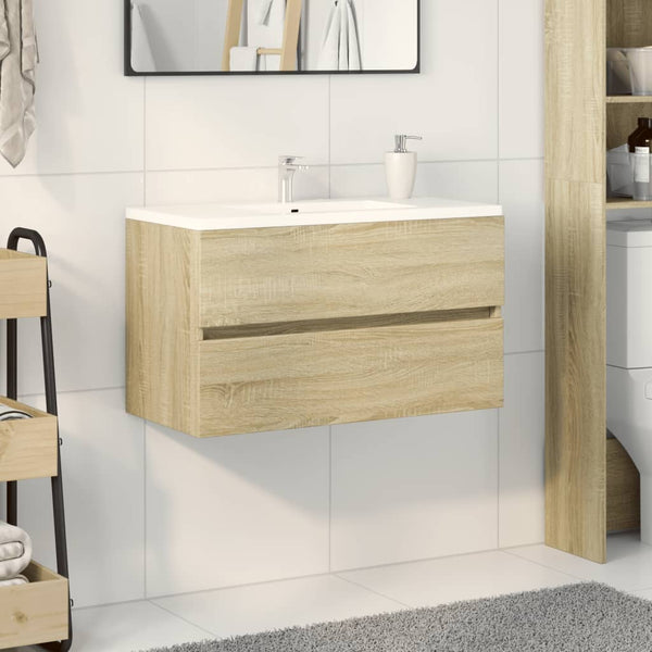 Waschbeckenunterschrank Sonoma Eiche Portaru 80x38,5x45cm (Spanplatte)