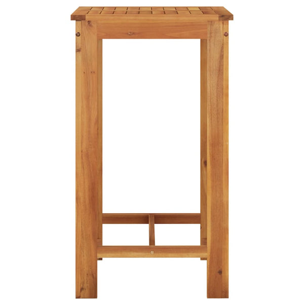 Graue Outdoor-Bar-Set Adelin 3-teilig (Akazienholz und Polyrattan)