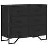 Schwarze Kommode Elisabett 91x35,5x74,5cm (Holz)