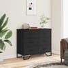 Schwarze Kommode Elisabett 91x35,5x74,5cm (Holz)