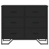 Schwarze Kommode Elisabett 91x35,5x74,5cm (Holz)
