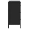 Schwarze Kommode Elisabett 91x35,5x74,5cm (Holz)