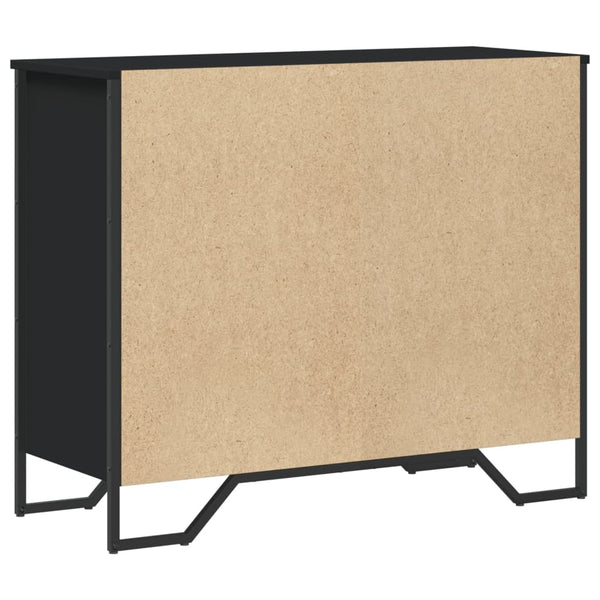 Schwarze Kommode Elisabett 91x35,5x74,5cm (Holz)