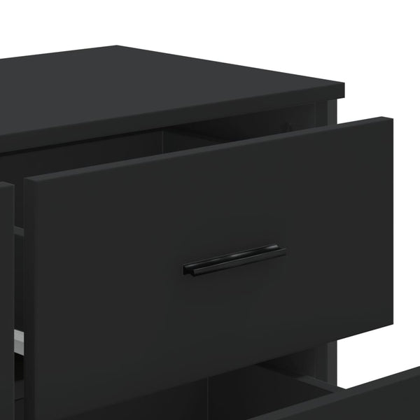 Schwarze Kommode Elisabett 91x35,5x74,5cm (Holz)