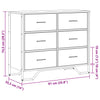 Schwarze Kommode Elisabett 91x35,5x74,5cm (Holz)