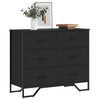 Schwarze Kommode Elisabett 91x35,5x74,5cm (Holz)