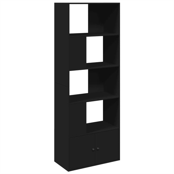 Schwarzes Bücherregal Tuglodi 70x36x189cm (Holz)