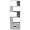 Graues Bücherregal Tuglodi 70x36x189cm (Holz)