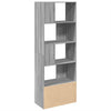 Graues Bücherregal Tuglodi 70x36x189cm (Holz)