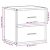 Schwarzer Wand-Nachttisch Messinger 40x31x39,5cm