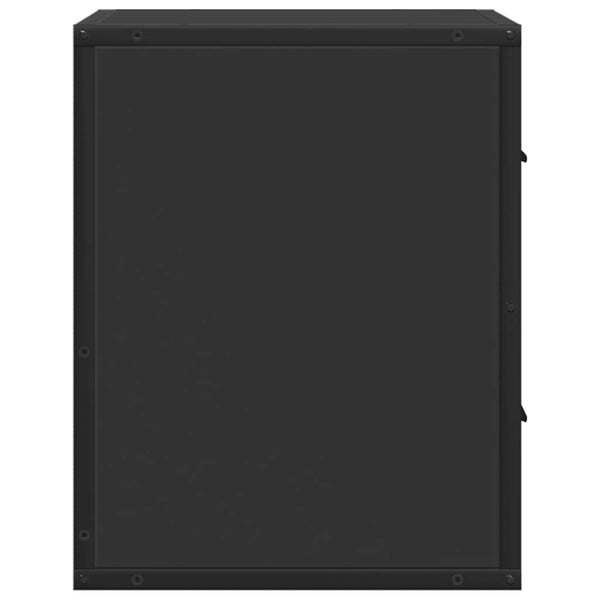 Schwarzer Wand-Nachttisch Messinger 40x31x39,5cm