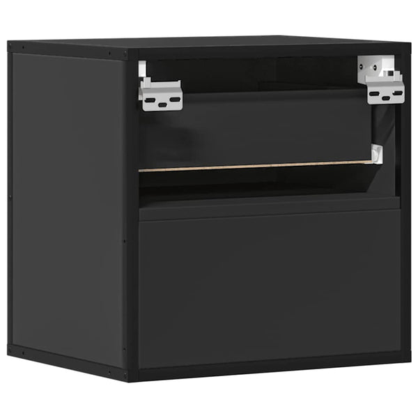 Schwarzer Wand-Nachttisch Messinger 40x31x39,5cm