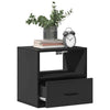 Schwarzer wandmontierter Nachttisch Toropu 40x31x39,5cm