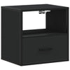 Schwarzer wandmontierter Nachttisch Toropu 40x31x39,5cm