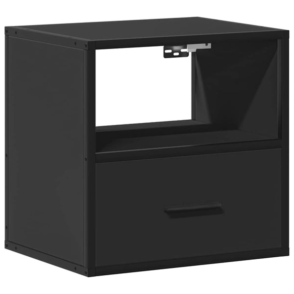 Schwarze wandmontierte Nachttische Toropu 40x31x39,5cm (2 St.)
