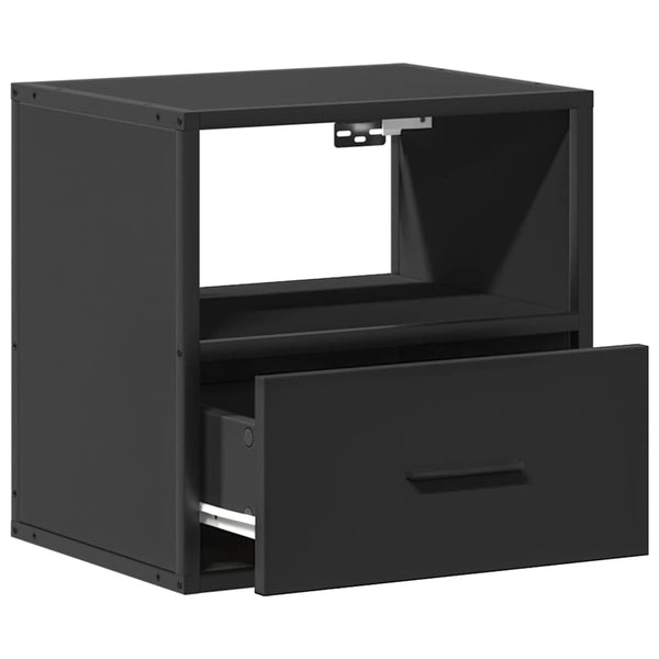 Schwarze wandmontierte Nachttische Toropu 40x31x39,5cm (2 St.)