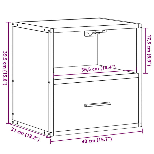 Sonoma Eiche Wandschränke Toropu 40x31x39,5cm (2 Stk.)