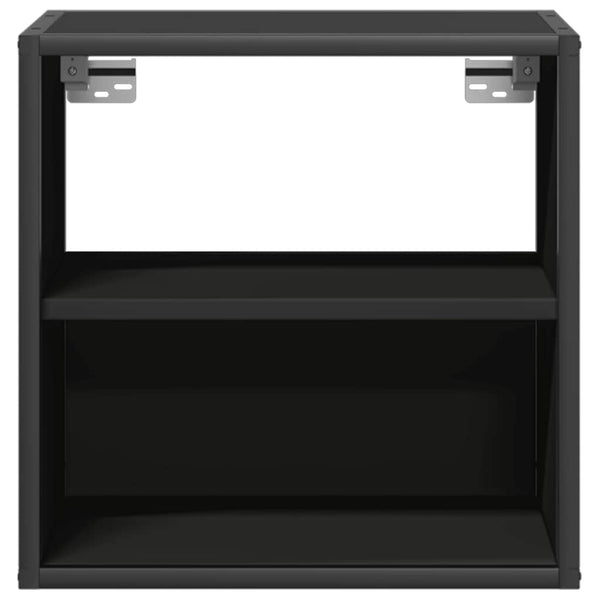 Schwarz wandmontierte Nachttische Constandache 40x31x39,5cm (2 Stück)