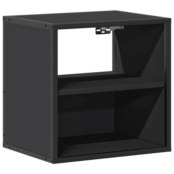 Schwarz wandmontierte Nachttische Constandache 40x31x39,5cm (2 Stück)