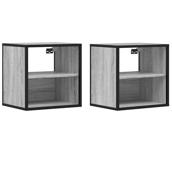 Graue Sonoma-Wandschränke Constandache 40x31x39,5cm (2 Stk.)