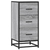 Graues Sideboard Spasoico 35,5x35x76cm (Holz und Metall)