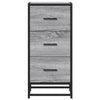 Graues Sideboard Spasoico 35,5x35x76cm (Holz und Metall)