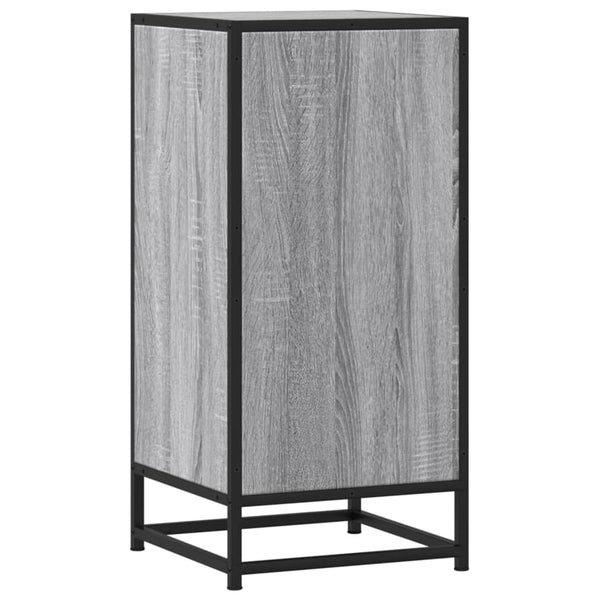 Graues Sideboard Spasoico 35,5x35x76cm (Holz und Metall)