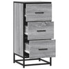 Graues Sideboard Spasoico 35,5x35x76cm (Holz und Metall)