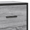 Graues Sideboard Spasoico 35,5x35x76cm (Holz und Metall)