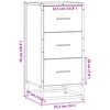 Graues Sideboard Spasoico 35,5x35x76cm (Holz und Metall)