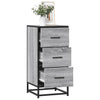 Graues Sideboard Spasoico 35,5x35x76cm (Holz und Metall)