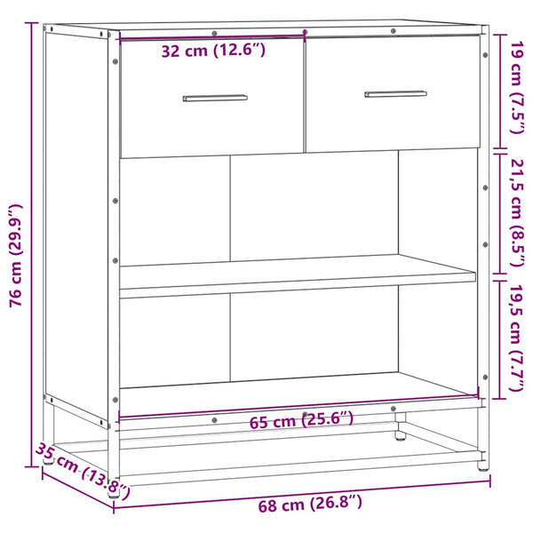 Musta senkki Septimiu 68x35x76cm (puinen)