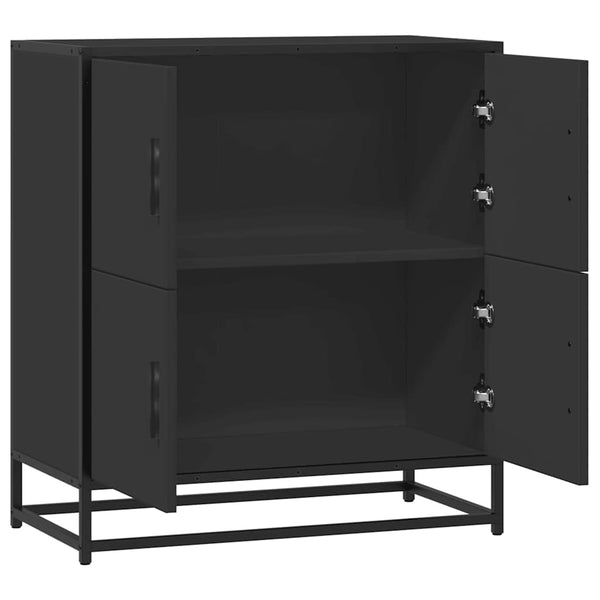 Schwarze Kommode Meridiane 68x35x76cm (Holz)