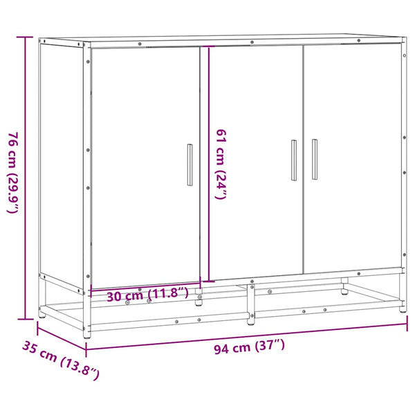 Musta senkki Hj 94x35x76cm (puinen)