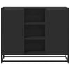 Schwarze Kommode Sevasti 92x35x76cm (Holz)