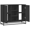 Schwarze Kommode Sevasti 92x35x76cm (Holz)