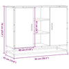 Schwarze Kommode Sevasti 92x35x76cm (Holz)